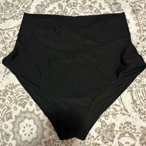 Aerie black, high waisted bikini bottom
